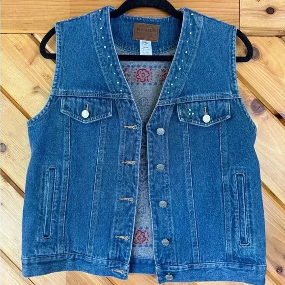 Pendleton Tops - Pendleton Denim and Wool Vest